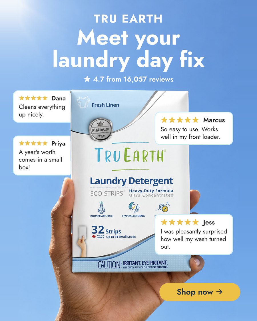 Example static ad for a laundry brand: customer reviews